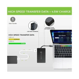 UltraProlink UL1054 iExpand USB Type C 3.1 (Gen 1) to USB-A 3.0 x 4 Port Hub image 3