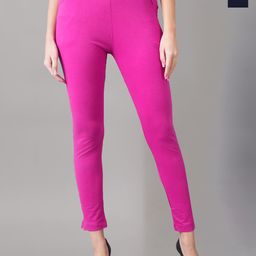 Valles365 by S.C. Plus Size Pack Of 2 Women Cotton Ankle Length Leggings-image-70