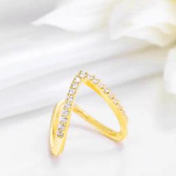 Zavya 925 Silver Royal Crown Gold Plated Ring for Women-image-65