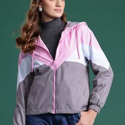 DressBerry Colorblocked Hooded Tailored Jacket-7