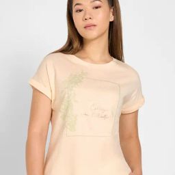 Dreamz By Pantaloons Pink Cotton Comfort Fit Printed Sleepwear T-Shirt-picture-3