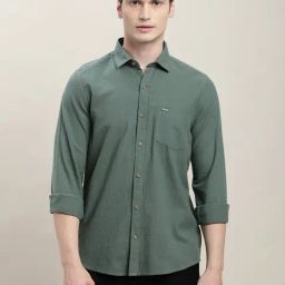 Turtle Olive Slim Fit Shirt-picture-0
