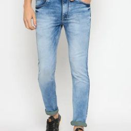 Duke Blue Blended Smart Fit Washed Jeans-image-29