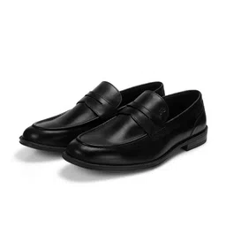 THOMAS CRICK Men Solid Mid-Top Slip-On Leather Loafers-picture-28