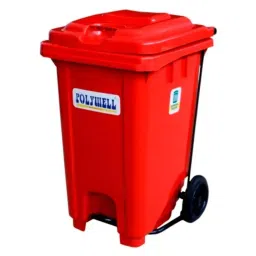 Polywell 80 L Red Rectangle Shape Wheeled Dustbin Foot Operate, PW80CP-image-47