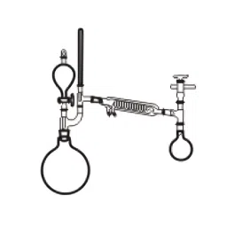 ABGIL Vacuum Distillation Assembly with Round or Flat Bottom Flask Transparent Borosilicate Glass, VAD-256-01-11