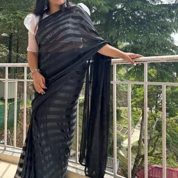 Moda Rapido Striped Satin Designer Saree-picture-5