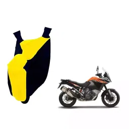 Auto Pearl Waterproof Two Wheeler Cover For KTM 1050 Adventure (Yellow & Blue)-image-41