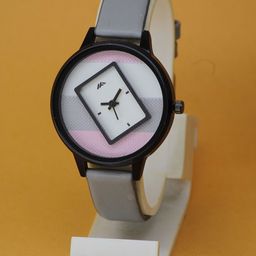 VIRAKTI Women Brass Dial & Leather Bracelet Style Straps Analogue Watch G-68-BLACK-V.Y-image-21