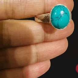 GenZcomplex Brass Turquoise Finger Ring-image-46