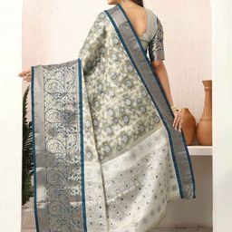 Tankori Floral Zari Tissue Kanjeevaram Saree image 5
