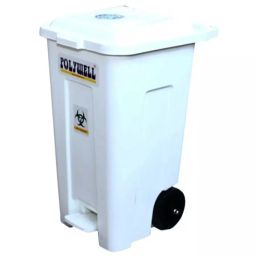 Polywell 60 L White Rectangle Shape Wheeled Dustbin Foot Operate, PW60P-image-63