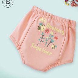 A Toddler Thing Organic Cotton We Beelong Together Print Underwear - Pink-image-78