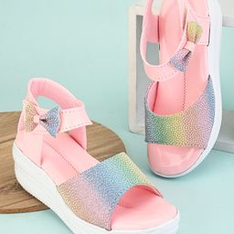 Steprite Bow Embellshed & Colour Gradient Sandal - Pink-image-54
