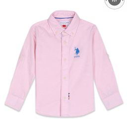 US Polo Assn Full Sleeves Shirt With Logo Embroidery - Pink-image-86