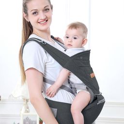 R for Rabbit 6 in 1 Comfy Hug Ergo Baby Carrier for New Born- Grey-image-1