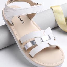 Pine Kids Velcro Closure Sandals - White-picture-36