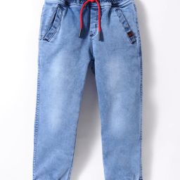 Olio Kids Woven Full Length Denim Jeans - Light Blue-image-108