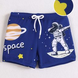Mark & Mia Swimming Trunks with Space Theme Print - Navy Blue-image-76