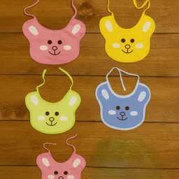 badal kidz Badal Kidzpremium Knot Baby Bibs - Soft Cotton, Cute Animal Prints, Comfortable & Absorbent (Set Of5)-picture-43