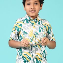 V-Mart Boys Floral Opaque Printed Casual Shirt-image-3
