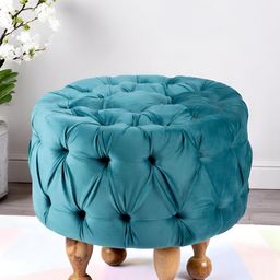 Ikiriya Blue Wooden Round Ottomans-image-87