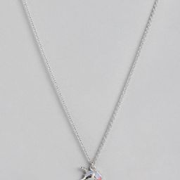 Carlton London Rhodium-Plated Animal Shaped Pendant with Chain-37