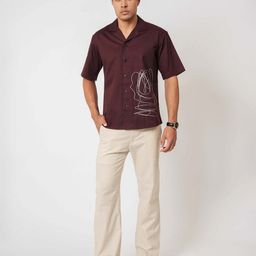 Hallstatt Life Men Solid Cuban Collar Cotton Casual Shirt-image-24