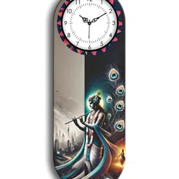 OLIVE TREE Grey & Teal Wooden Analogue Wall Clock-picture-38