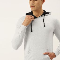 ARISE Men White Pure Cotton Hooded Sweatshirt-image-94