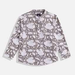 Allen Solly Junior Boys Floral Print Pure Cotton Casual Shirt-image-26