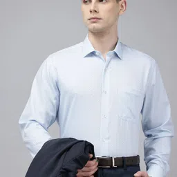 Van Heusen Pure Cotton Self Design Textured Formal Shirt-image-55