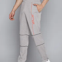 Alcis Men Grey Melange Printed Slim Fit Track Pants-image-39