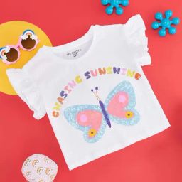 Pantaloons Junior Snow White Cotton Embellished T-Shirt-image-73