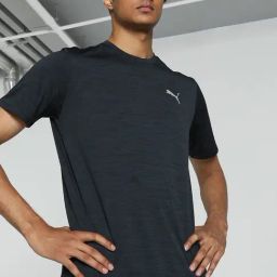 Puma Black Heather Regular Fit Sports T-Shirt-image-25