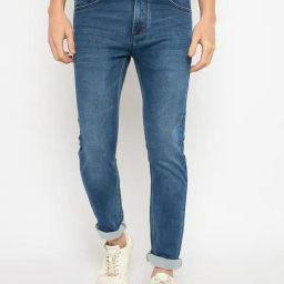 Duke Blue Blended Smart Fit Washed Jeans-image-32