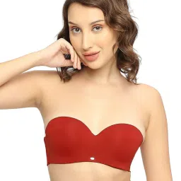 Soie Red Under-Wired Medium Coverage Balconette Bra image 1