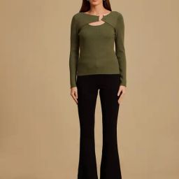 Kazo Green Polyester Slim FitSweaters-38