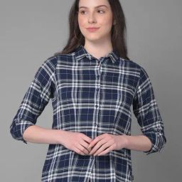 Crimsoune Club Navy Check Shirt-image-14