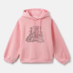Blue Giraffe Girls Pink Poly Cotton Solid Sweatshirt-picture-11
