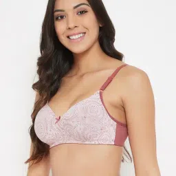 Clovia Pink Non Wired Padded T-Shirt Bra-picture-41