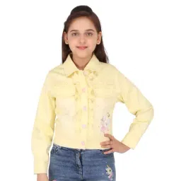 Cutecumber Kids Yellow Embellished Jacket-image-27