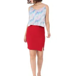 Trend Arrest Red Above Knee Skirt-image-8