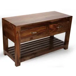 Ikiriya Elder Solid Brown Wood Console Table Teak Finish-image-42