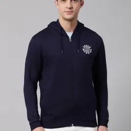 Dennis Lingo Navy Blue Regular Fit Hooded Sweatshirts-picture-47