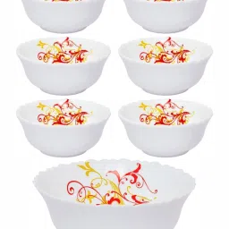 Cello Printed White Opalware 7 Pieces Serving Bowls image 1