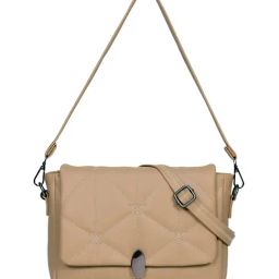 Esbeda Beige Quilted Medium Shoulder Bag-image-43