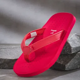 Yoho Women's Arch Support Red Flip Flops image 1
