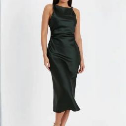 Quiz Olive Plain Dress-image-51
