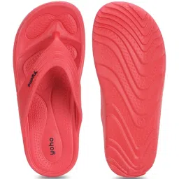 Yoho Women's Accupressure Floats Red Flip Flops image 4
